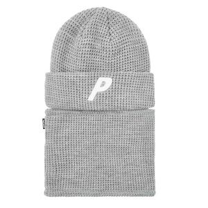 Palace zip-off gaiter beanie NWT Grey/White